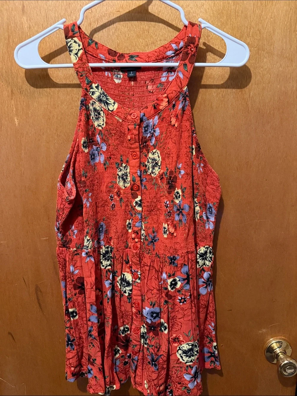 torrid Floral High Neck Baby Doll Tank